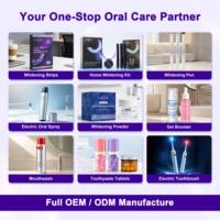 Luxsmile OEM ODM Conforme aux normes européennes Kit de blanchiment dentaire personnalisé sans peroxyde Pap 7 traitements Marque privée Bandes blanchissantes violettes V34
