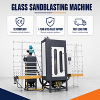 Machine de sablage vertical automatique pour verre avec écran tactile PLC pour usine de traitement du verre dépoli