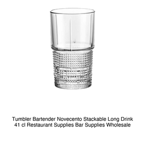 Vaso Bartender Novecento 41 cl, Altura 13.5 cm, Diámetro 8 cm, Apilable, para Bebidas Largas - Product Image 2