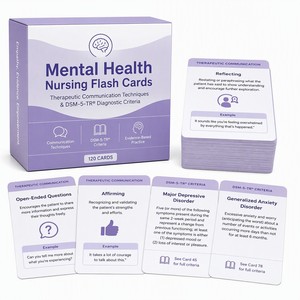 Impresión <span class=keywords><strong>de</strong></span> Tarjetas <span class=keywords><strong>de</strong></span> Memoria para Exámenes <span class=keywords><strong>de</strong></span> Psicología Personalizadas, Juego <span class=keywords><strong>de</strong></span> Tarjetas DSM-5, Servicio OEM para Educación en Salud Mental - Product Image 1