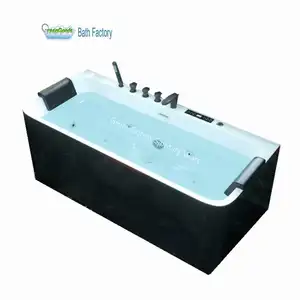 Hotel 2 Person Deep Soaking Use Indoor European Vertical Massage Bathtub