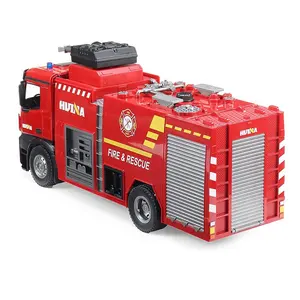 HuiNa 1562 RC ดับเพลิงรถบรรทุก1/14ขนาด2.4GHz 22CH วิทยุควบคุมสเปรย์น้ำดับเพลิงรถบรรทุกสำหรับเด็ก
