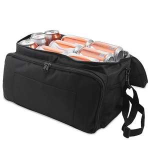 BBQ ग्रिल उपकरण सेट के साथ काले अछूता पिकनिक कूलर बैग के साथ 12pcs स्टेनलेस स्टील डेरा डाले हुए बर्तन किट - Product Image 4