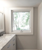 Vente directe d'usine, fenêtre à auvent en PVC double vitrage de haute qualité, résistante aux ouragans, taille personnalisée disponible, fenêtre pour la maison