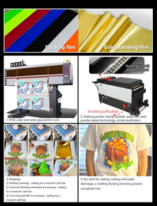 Qinyu 60cm <span class=keywords><strong>T</strong></span>-<span class=keywords><strong>Shirt</strong></span> Machine D'impression Estampage <span class=keywords><strong>Flocage</strong></span> DTF Imprimantes Avec Trois I1600 <span class=keywords><strong>T</strong></span>êtes Rouleau à Rouleau DTF <span class=keywords><strong>Imprimante</strong></span> UV pour Chemises - Product Image 4