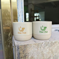 Offre Spéciale – Tasse à expresso en poterie japonaise artisanale avec logo personnalisé, tasse à thé saoudienne sans anse en céramique et argile, tasse à café en argile.