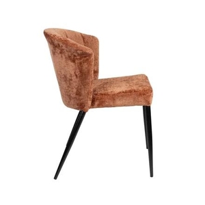 <span class=keywords><strong>Chaise</strong></span> <span class=keywords><strong>de</strong></span> salle à manger empilable en velours capitonné au design minimaliste contemporain pour la maison, le salon et l'hôtel - Product Image 3