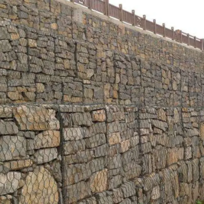 Niedriger Preis Gabion Stein korb/geschweißtes Netz Halte gitter Wand Gabion Zaun Stein käfig