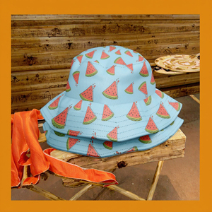 High Quality <b>Reversible</b> All Print Logo Character Style 100% Cotton <b>Bucket</b> <b>Hat</b> for Men Women Custom Design Color 3D Embroidery - Product Image 3