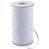 Bande élastique plate de 6 mm (1/4 pouce) en cordon tressé tricoté très extensible, bobine de 100 yards pour la couture, les projets d'artisanat et les loisirs créatifs
