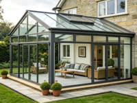 Fournisseur d'usine – Véranda en aluminium écoénergétique avec double vitrage trempé pour jardin de villa