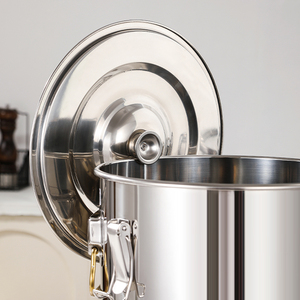 Marmite en acier inoxydable robuste, grande marmite à soupe, récipient alimentaire, équipement de cuisine commerciale et de restauration - Product Image 5