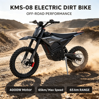 Moto électrique tout-terrain KMS-08 4000W à moteur central, 48V 21Ah, vitesse maximale 65 km/h, pour adultes