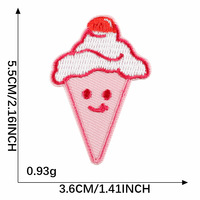 Patchs brodés thermocollants ou à coudre sur le thème des desserts mignons, en tissu polyester couleur personnalisée pour vêtements, chapeaux, sacs à dos, décoration DIY