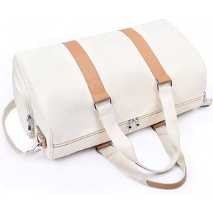 Bolsa de viaje resistente BSCI, bolsa de fin de semana negra con compartimento para zapatos - Product Image 3