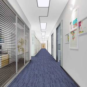 Alfombra Modular Comercial de Espesor Medio, de Lujo, Ignífuga, con Diseño de Rompecabezas, Cuadrada, con Base de PVC, para Oficina/Sala de Estar - Product Image 1