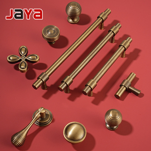 JAYA Antique Bronze Vintage Solid Brass Cabinet <strong>Knob</strong> T Bar Drawer Handle Pull for Bedroom Kitchen Cupboard Furniture Hardware - Product Image 2