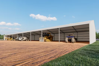 Poulailler moderne avec cages galvanisées et silo pour l'élevage de poulets, cailles et pigeons – Équipement agricole