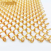 Rideau en maille métallique tissée flexible pour la décoration intérieure, séparateur de pièce et traitement des fenêtres