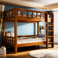 Lit superposé en bois de haute qualité et durable pour enfants, lit double en bois pour la maternelle, en vente