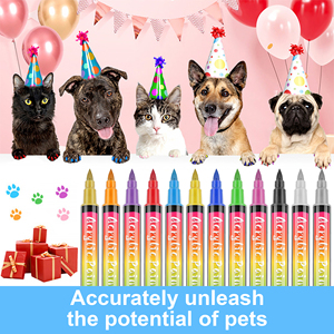 Vendita calda Pet pennarello smalto per unghie veloce asciutto facile per colorare la punta della spazzola per animali domestici toelettatura per unghie per cani - Product Image 3