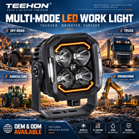 Lampe de travail LED multi-mode TEEHON 40W, lumière latérale DRL ambre, IP68, 9-32V, pour camion, tout-terrain, tracteur, excavateur