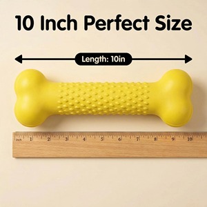 Jouet à mâcher pour chien en caoutchouc naturel, design personnalisé, os résistant pour mâcheurs agressifs, bâtonnet dentaire longue durée / Logo personnalisé - Product Image 3