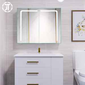Mur Monté en aluminium d'espace combinaison <span class=keywords><strong>toilette</strong></span> lentille arche Illuminé <span class=keywords><strong>LED</strong></span> Salle De Bain Miroir Armoire - Product Image 3