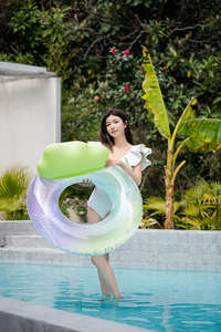 Anneau de natation gonflable en PVC le plus populaire pour enfant-Conception étincelante Utilisation de sports nautiques de grande taille - Product Image 6