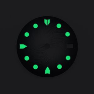 Accesorios de modificación, esfera ondulada personalizada de 28,6mm para reloj de buceo impermeable, esfera estéril luminosa súper Verde completa compatible con NH35 - Product Image 6
