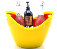 Seau à glace portable en plastique transparent FSE 4L durable pour bar à domicile, refroidisseur de bière et boissons pour événements