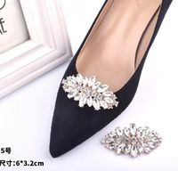 Chaussures de mariage à talons hauts, clips décoratifs européens et américains, boucles de chaussures en strass détachables à faire soi-même, accessoires pour chaussures