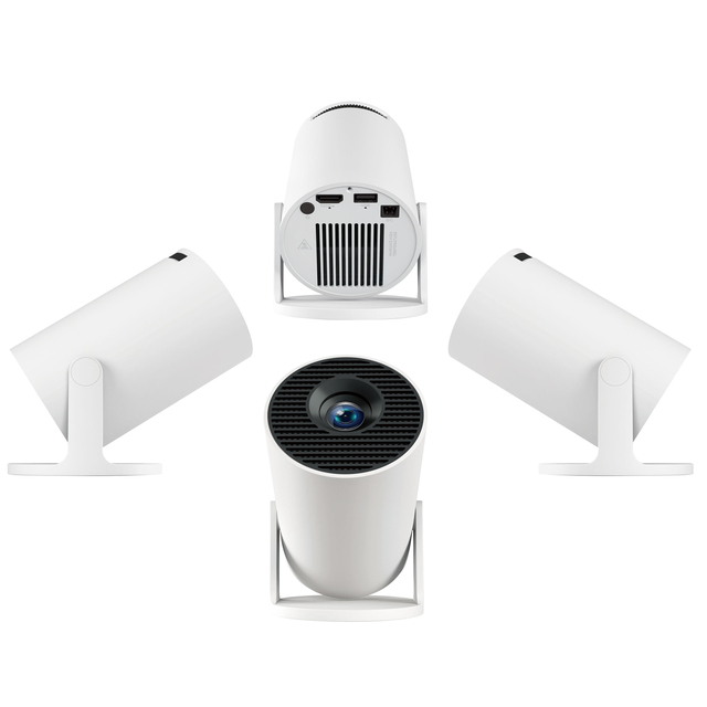 Factory HY300 Pro Smart WIFI Mirror Screen Video Projector 4K Android 12 Full Hd Projectors Mini Portable Mobile Phone Proyector