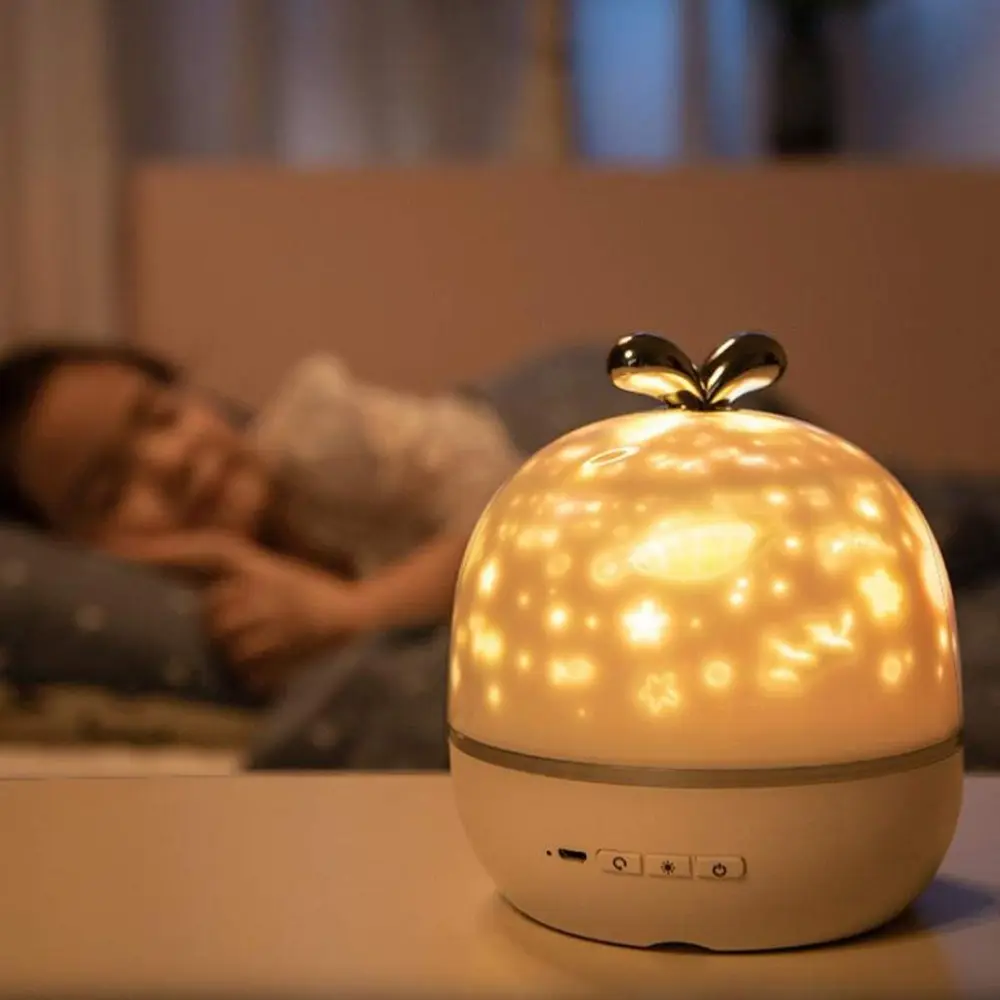 Sıcak satış iç dekorasyon için en iyi hediye çocuk 360 derece rotasyon müzik projeksiyon yıldız lambası projektör LED gece lambası