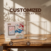 Étui de présentation en acrylique transparent de qualité supérieure pour Latias Latios Master Canvas Collector's Edition, support super magnétique N52 avec protection UV