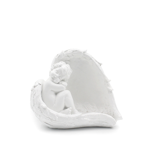 Resina preciosa pequeña Ángel gran forma de amor diseño alas dormir querubín estatuilla - Product Image 1