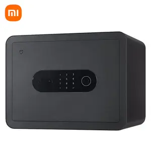 Caixa de depósito inteligente xiaomi mijia, cofre anti-furação, placa de aço, semicondutor, com reconhecimento de impressão digital 65mn