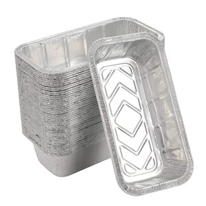 Barquette jetable en aluminium avec couvercle en plastique, bac de cuisson recyclable de qualité alimentaire - Product Image 1