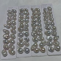 Perles baroques de grande taille 13-16 mm, perles d'eau douce naturelles irrégulières en paire pour la fabrication de boucles d'oreilles et de bijoux DIY