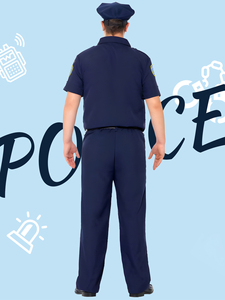 Người Đàn Ông Của Người Lớn Cảnh Sát Trang Phục Với Váy Cop Áo Sơ Mi Cho Cosplay & Halloween Trang Phục - Product Image 5