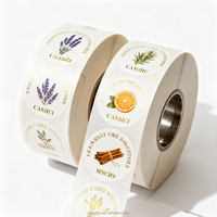 Etiquetas Adhesivas Personalizadas de Papel con Lámina Dorada de Lujo, Resistentes al Agua y a la Temperatura, para Manualidades, Marcos de Fotos, Aromatizadas