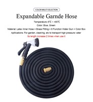Tuyau de douche flexible en PVC noir de 2,5 pouces, anti-torsion, en acier inoxydable, avec écrou en laiton, tuyau de jardin rétractable