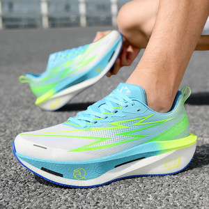 Chaussures de course avec plaque en carbone, haute élasticité, absorption des chocs, entraînement sportif, décontractées, respirantes, confortables, à lacets - Product Image 3