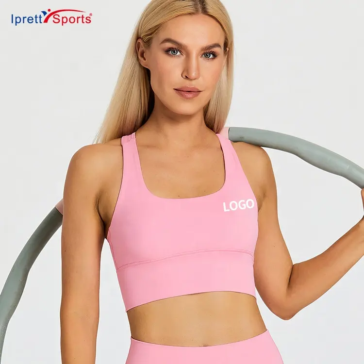 Cross Back Sport-BH Damen hochfeste stoßfeste Yoga-BH Großhandel Gym Tank Fitness Crop-Oberteile