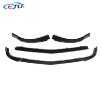 ABS Carbon Look AMG Style Car Bumper Spoiler Chin Lip Splitter pour Mercedes Benz Classe C W204 S204 LCI C204 C200 2011-2015