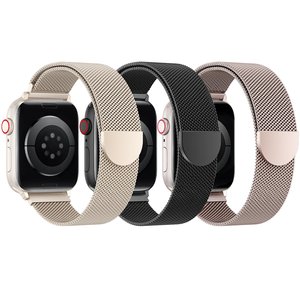 Correa de Reloj de Acero Inoxidable Sólido para <span class=keywords><strong>Apple</strong></span> <span class=keywords><strong>Watch</strong></span> Ultra 3 2 Series 11 10 9 <span class=keywords><strong>SE</strong></span> 3 2 42mm 46mm 49mm, Correa de Malla Milanesa de Metal - Product Image 1