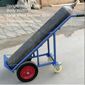1. Chariot à roulettes pour bouteille de gaz simple, robuste, en acier au carbone, avec poignée ergonomique pour le soudage en usine - Product Image 1