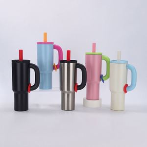2025 New Custom Logo 40 Oz <b>Cup</b> 40Oz Stainless Steel Outdoor Tumbler 40Oz Flip <b>Straw</b> Tumbler <b>With</b> Handle - Product Image 4