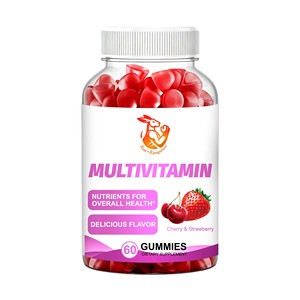 Gummies multivitaminés OEM ODM : favorisent le métabolisme normal des nutriments, aident à transformer les aliments en énergie, soutiennent la fonction immunitaire normale. - Product Image 1