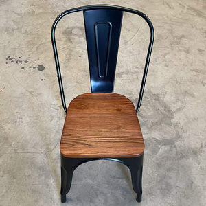 Foshan Furniture Factory Made vendita calda a buon mercato ristorante caffè Fast Food <span class=keywords><strong>Cafe</strong></span> sedie da tavolo in metallo in legno - Product Image 2